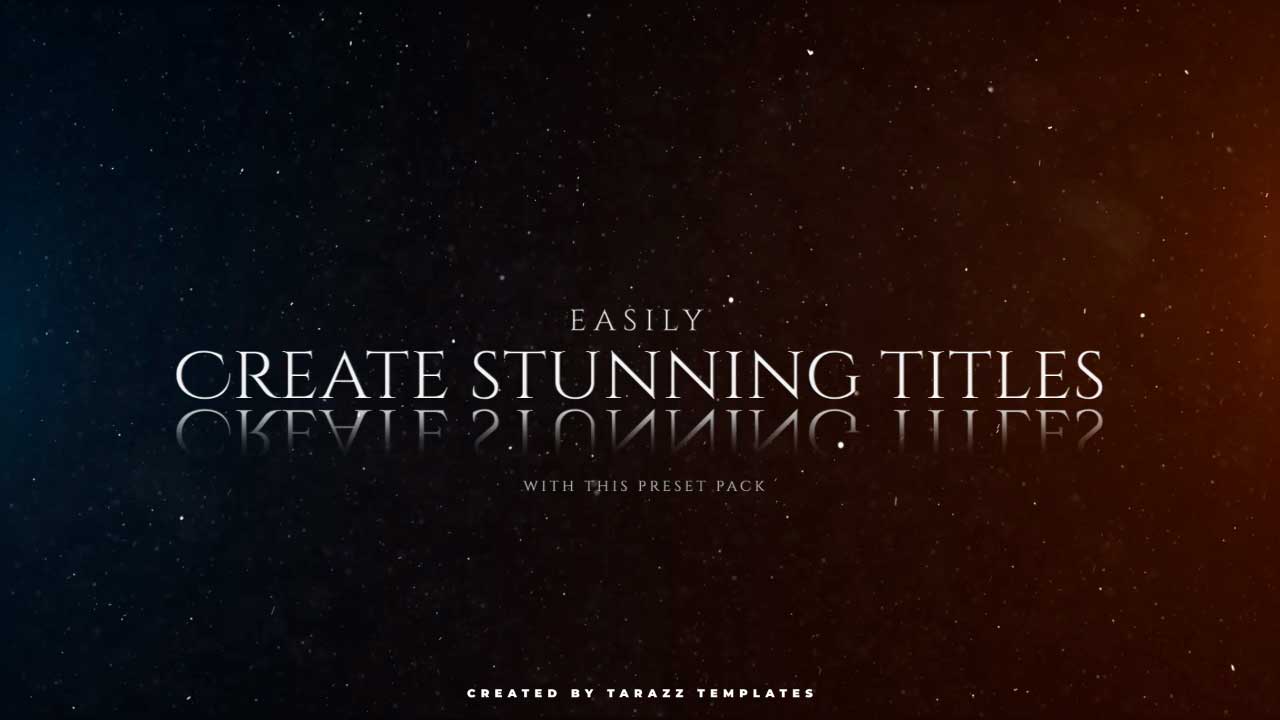 Cinematic text presets preview